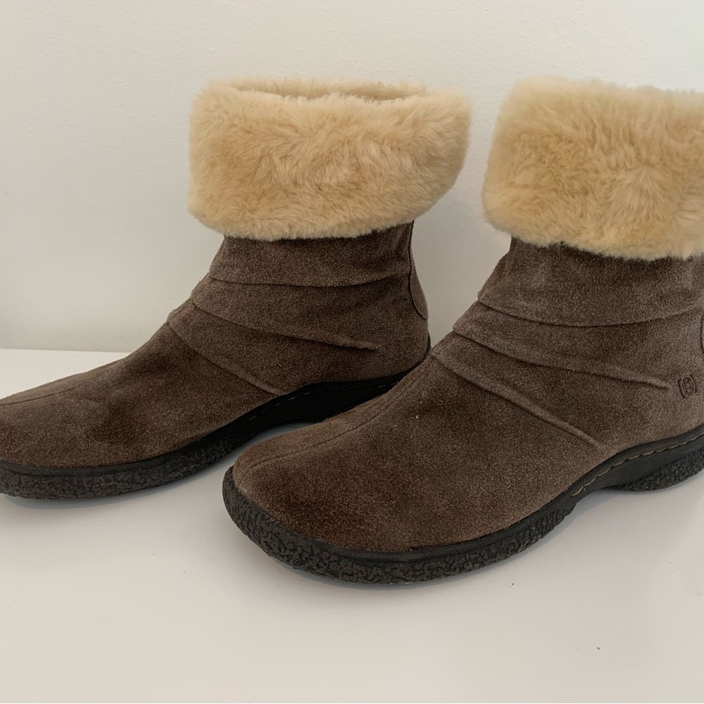 Earth Origins faux fur ankle boots, Women’s 8 1/2